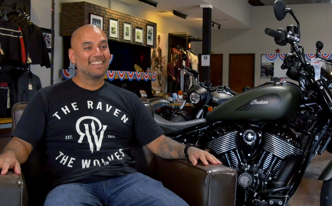 Carlos Torres with Indian Motorcycle X No Regrets