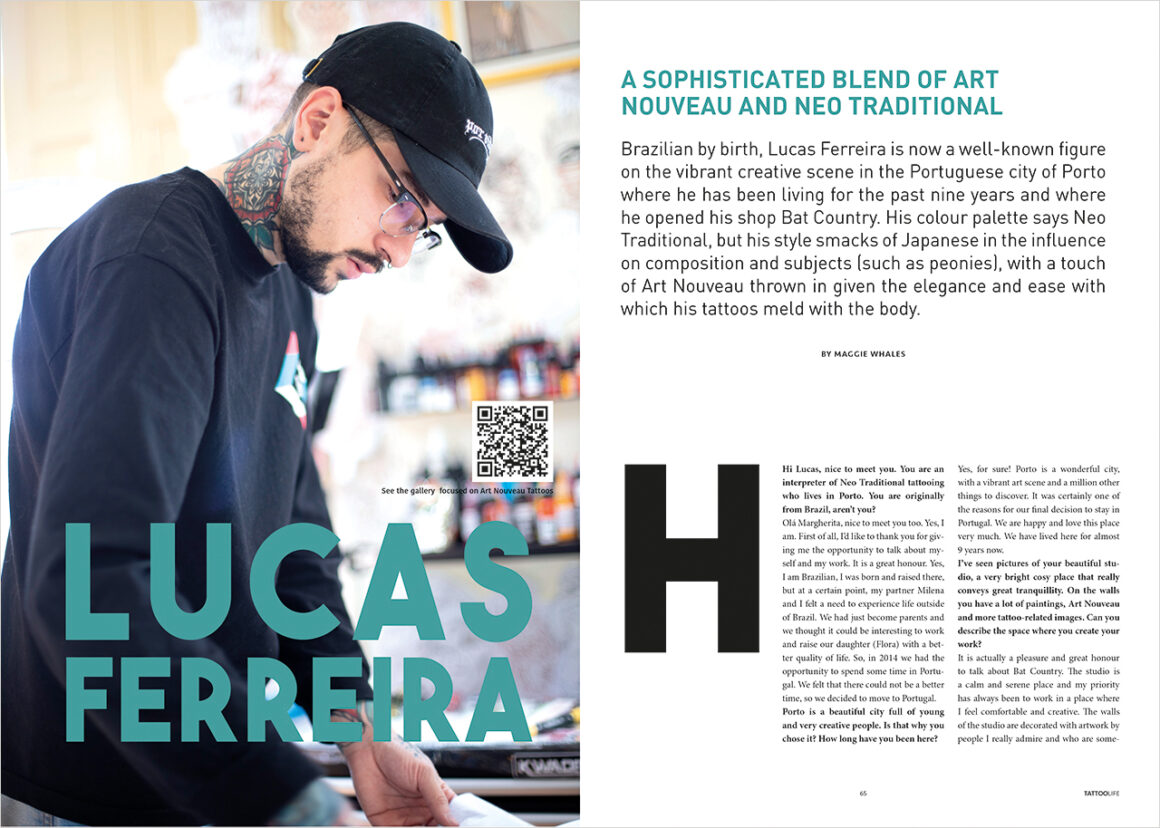 Lucas Ferreira. A sophisticated blend of Art Nouveau and Neo Traditional
