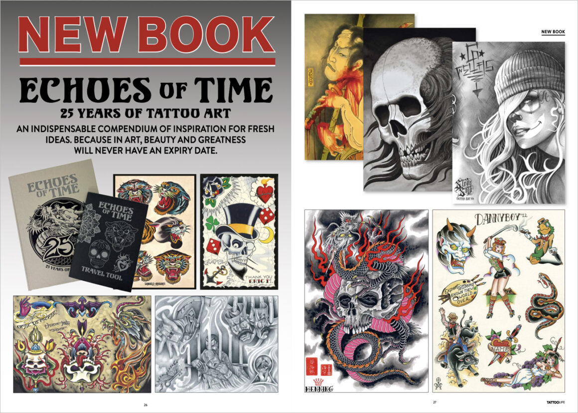 The new book Echoes of Time. 25 years of tattoo art